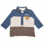 Βαμβακερή μπλούζα με γιακά και πολύχρωμες ρίγες Chicco 110941 