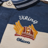 Βαμβακερή μπλούζα με γιακά και πολύχρωμες ρίγες Chicco 110943 3