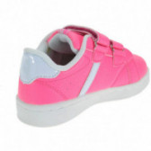 Πάνινα παπούτσια με velcro και λευκές πινελιές για κορίτσι, ροζ Beppi 111726 2