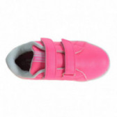 Πάνινα παπούτσια με velcro και λευκές πινελιές για κορίτσι, ροζ Beppi 111727 3