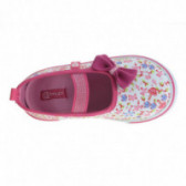 Ροζ παπούτσια με έγχρωμο σχέδιο και κορδέλα για κορίτσι Beppi 111763 3