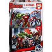 2-σε-1 100-Κομμάτια Παιδικό Avengers Puzzle Avengers 11206 