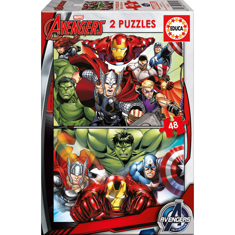 2-σε-1 48-Κομμάτια Παιδικό Avengers Puzzle  11207