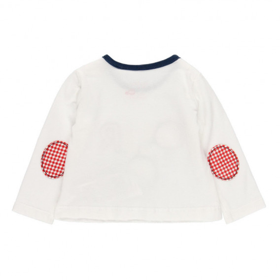 Βαμβακερό πουκάμισο αγοριού Boboli με χρωματιστή επιγραφή, λευκό Boboli 112706 2