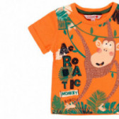 Βαμβακερό μπλουζάκι Boboli για μωρά με τύπωμα, πορτοκαλί Boboli 112827 3