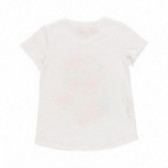 Βαμβακερό μπλουζάκι Boboli με λουλουδάτο χρώμα, λευκό Boboli 112869 3