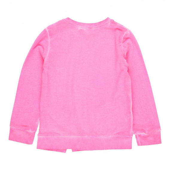 Βαμβακερή μπλούζα κοριτσιού Boboli με κορδέλες, ροζ Boboli 112883 2
