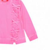 Βαμβακερή μπλούζα κοριτσιού Boboli με κορδέλες, ροζ Boboli 112885 4