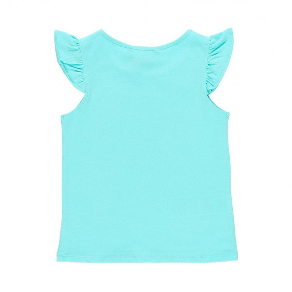 Μπλουζάκι κοριτσιού Boboli με ανασηκωμένα μανίκια, ανοιχτό μπλε Boboli 112891 2