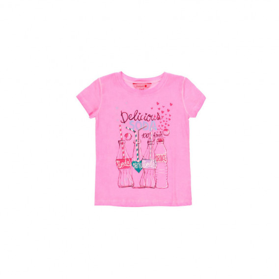 Τυπωμένο μπλουζάκι κοριτσιού Boboli, ροζ Boboli 112895 
