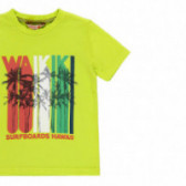 Βαμβακερό μπλουζάκι Boboli boy με τύπωμα, πράσινο Boboli 112985 3