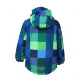 Χρωματιστό Παιδικά καρό μπουφάν σκι, μπλε και πράσινο COLOR KIDS 11342 2
