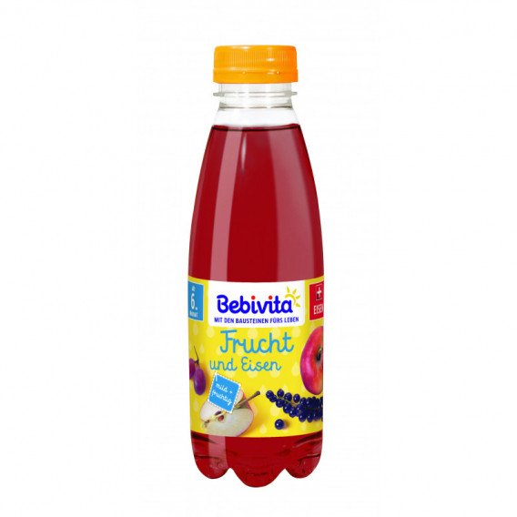 Ποτό κόκκινων φρούτων με σίδερο, μπουκάλι PVC 0,500 kg Bebivita 113547 