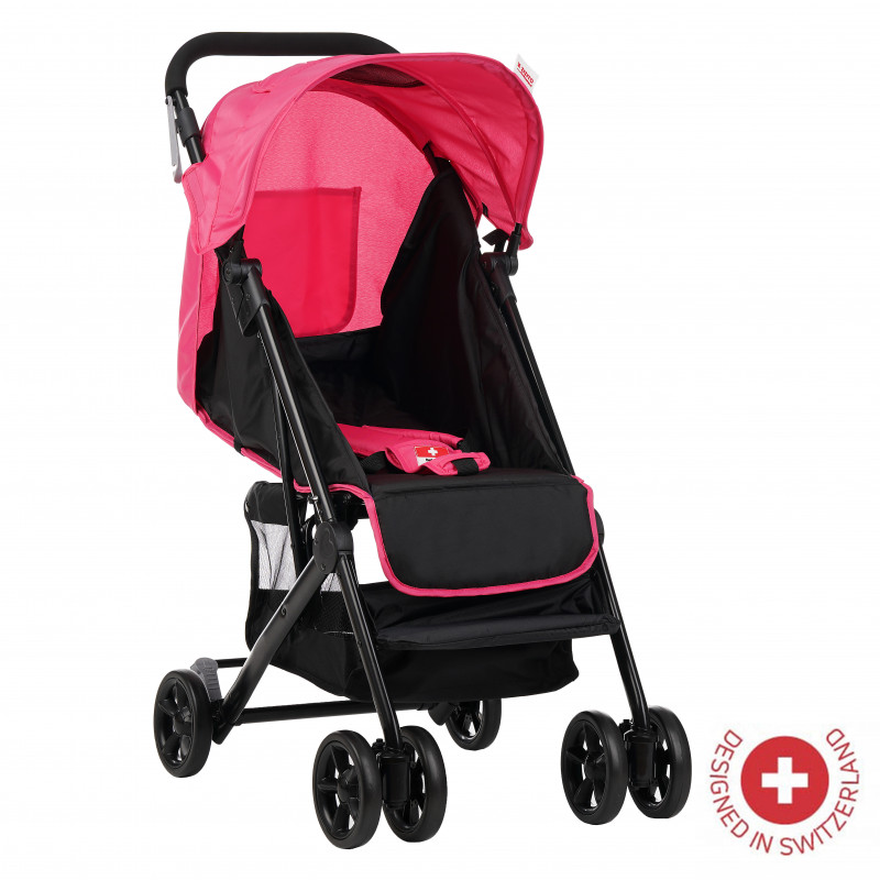 Zizito Baby Stroller - συμπαγές, εύκολα αναδιπλούμενο, ροζ  113563