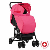 Zizito Baby Stroller - Συμπαγές, εύκολο να διπλωθεί με ροζ κάλυμμα ποδιών ZIZITO 113567 