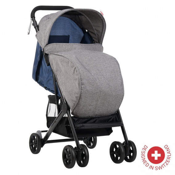 Zizito Baby Stroller - Συμπαγές, εύκολα αναδιπλούμενο με κάλυμμα ποδιών, μπλε ZIZITO 113568 