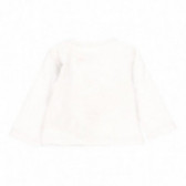 Βαμβακερή μπλούζα μωρού με τύπωμα, λευκή Boboli 113669 2