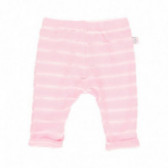 Βαμβακερό παντελόνι μωβ, ροζ και λευκό ριγέ Boboli 113675 2