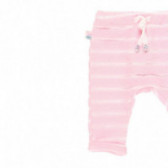 Βαμβακερό παντελόνι μωβ, ροζ και λευκό ριγέ Boboli 113676 3
