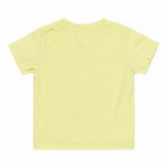 Μπλουζάκι για αγόρια βαμβακερό με τύπωμα αυτοκινήτου, κίτρινο Boboli 113819 2