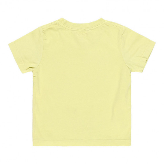Μπλουζάκι για αγόρια βαμβακερό με τύπωμα αυτοκινήτου, κίτρινο Boboli 113819 2