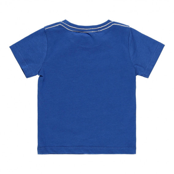Μπλουζάκι για αγόρια από βαμβάκι με τύπωμα ιγκουάνα, μπλε Boboli 113841 2