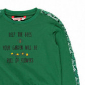 Μπλούζα για κορίτσια με ιδιαίτερα μανίκια, πράσινο Boboli 113860 3