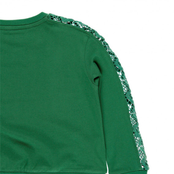 Μπλούζα για κορίτσια με ιδιαίτερα μανίκια, πράσινο Boboli 113861 4