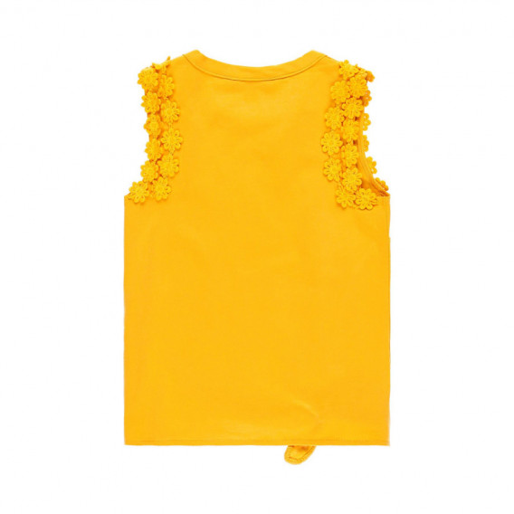 Μπλούζα για κορίτσια με λουλουδάτο Απλικέ, Κίτρινο Boboli 113863 2