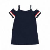 Φόρεμα για κορίτσια με κομμένους ώμους, σκούρο μπλε Boboli 113895 2