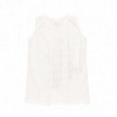 Βαμβακερή μπλούζα με δαντέλα στην πλάτη για κορίτσια, λευκό Boboli 113899 2