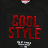 Μπλουζάκι για αγόρια με στάμπα Cool Style, μαύρο Boboli 113970 4