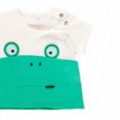Μπλουζάκι για αγόρια βαμβακερό με πράσινο σορτς Boboli 114020 3