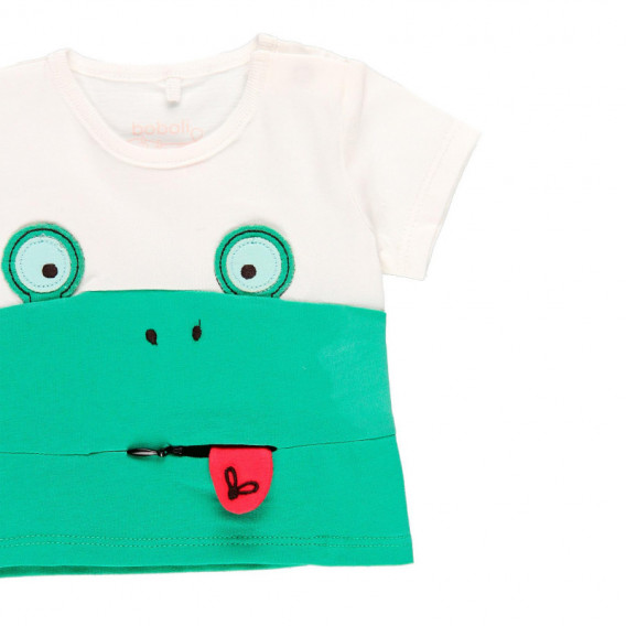 Μπλουζάκι για αγόρια βαμβακερό με πράσινο σορτς Boboli 114021 4