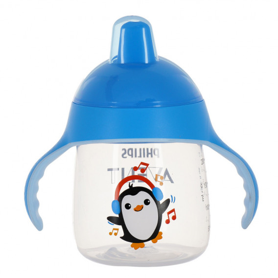 Κύπελλο πιγκουίνος με σκληρό, μπλε καπάκι Avent 200 ml, 1+ χρονών Philips AVENT 114068 2
