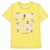 Μπλουζάκι βαμβακερό με στάμπα για αγόρι, κίτρινο Acar 114391 