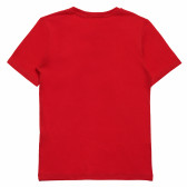 Βαμβακερό μπλουζάκι για αγόρι με διασκεδαστική στάμπα, κόκκινο Acar 114406 4
