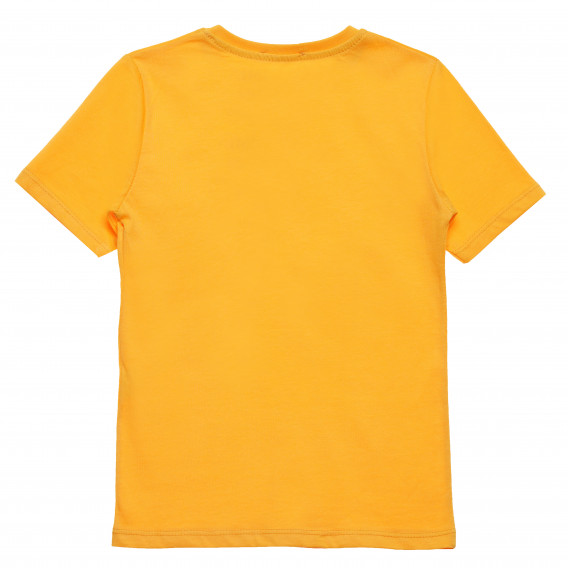 Βαμβακερό μπλουζάκι για αγόρι με διασκεδαστική στάμπα, κίτρινο Acar 114414 4
