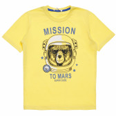 Μπλουζάκι για αγόρι με την ένδειξη "Mission to Mars", κίτρινο Acar 114511 
