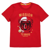 Μπλουζάκι του αγοριού με την ένδειξη "Mission to Mars", κόκκινο Acar 114515 