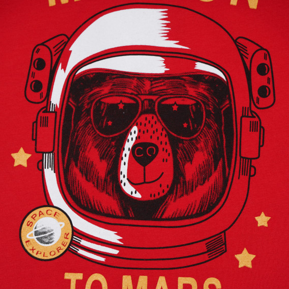 Μπλουζάκι του αγοριού με την ένδειξη "Mission to Mars", κόκκινο Acar 114516 2