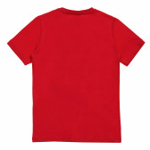 Μπλουζάκι αγοριού βαμβακερό με στάμπα αυτοκινήτου, κόκκινο Acar 114562 4