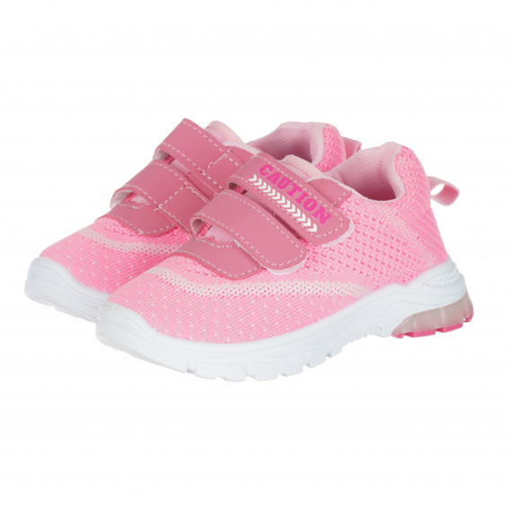 Πάνινα παπούτσια με velcro για κορίτσια, σκούρο ροζ Star 114653 