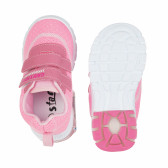 Πάνινα παπούτσια με velcro για κορίτσια, σκούρο ροζ Star 114655 3