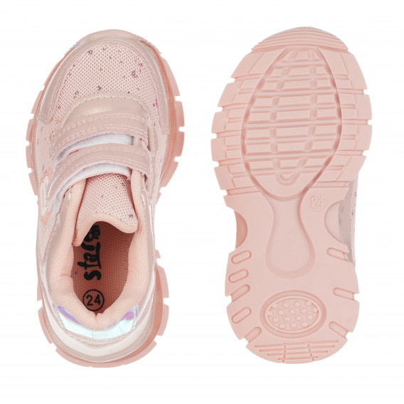 Πάνινα παπούτσια Star girl με velcro, ροζ Star 114677 