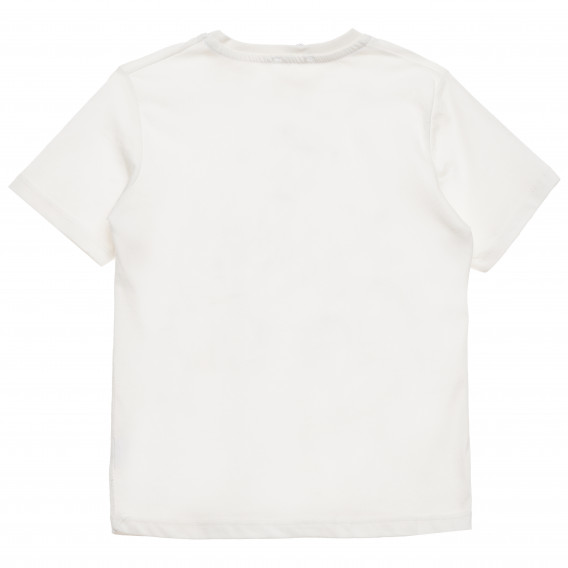Βαμβακερό μπλουζάκι για αγόρι με διασκεδαστική στάμπα, λευκό Acar 114792 4