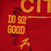 Βαμβακερό μπλουζάκι για αγόρι με στάμπα NYC, κόκκινο Acar 114803 3