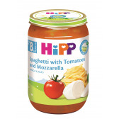 Βιολογικά μακαρόνια πουρέ, ντομάτες, μοτσαρέλα, βάζο 220 γρ. Hipp 114904 