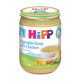 Βιολογική σούπα λαχανικών με κοτόπουλο, βάζο 190 g. Hipp 114914 