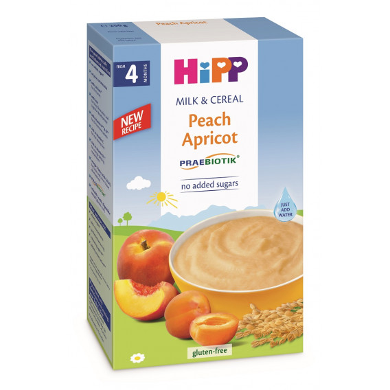 Prebiotic Instant peach paste + βερίκοκο, κουτί 250 g Hipp 114941 
